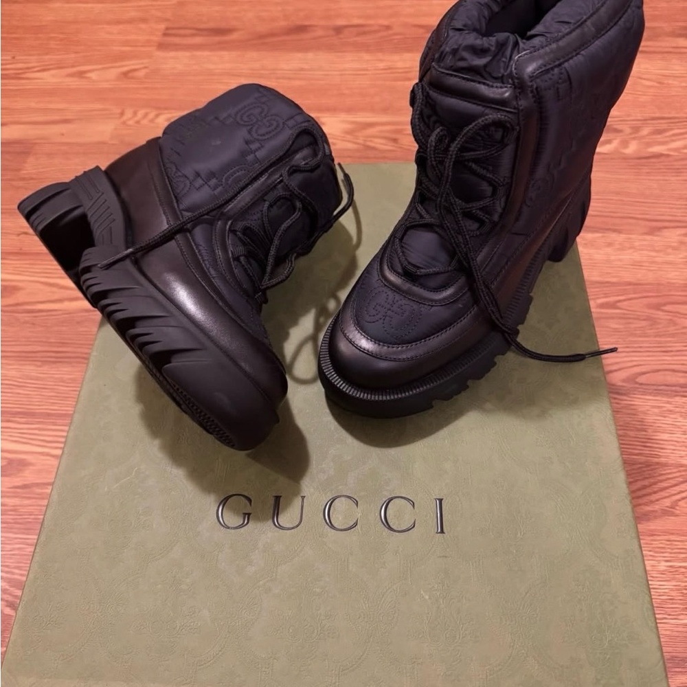 Gucci Women's Quilted Black Winter Boots